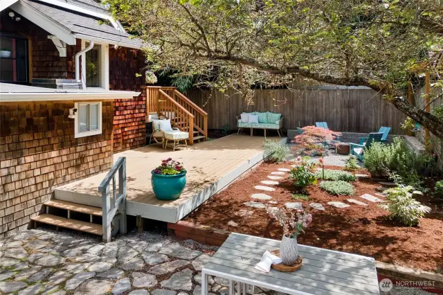 Such a great space! The easy-to-maintain resin wood alternative deck is new (2023).