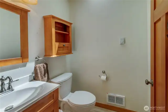Downstairs powder room.