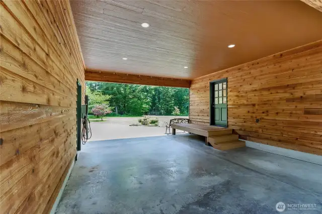 Fresh stain on the entire exterior of the home.