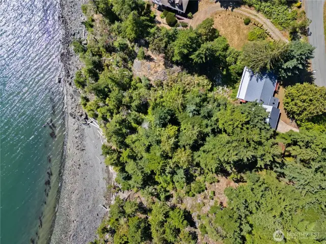 Aerial of lot and house