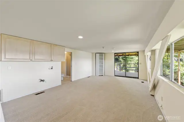 Lower Level with New Carpet and 3/4 Bathroom