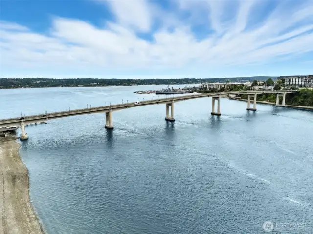 Manette bridge...You can see from the house~ impressive by day AND at night!