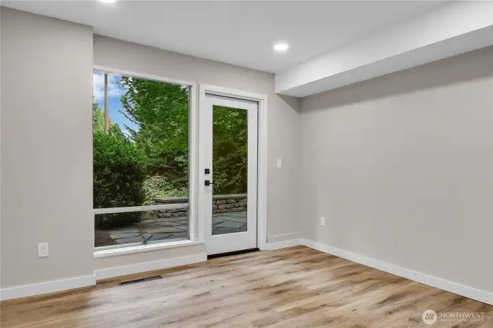 Second bedroom in ADU with its own access.  Opens to patio.