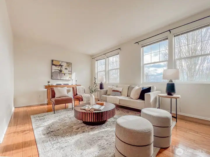 Large light filled living space