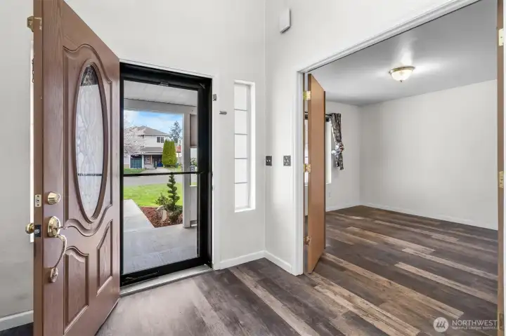 Just off the entry, the layout begins to unfold