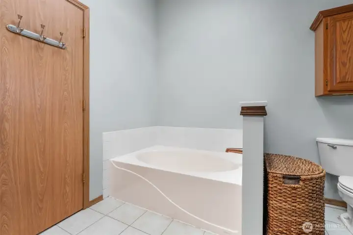 End the day here—this soaking tub offers a quiet place to relax and unwind