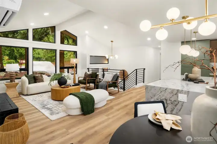 Open, airy living space that commands attention.