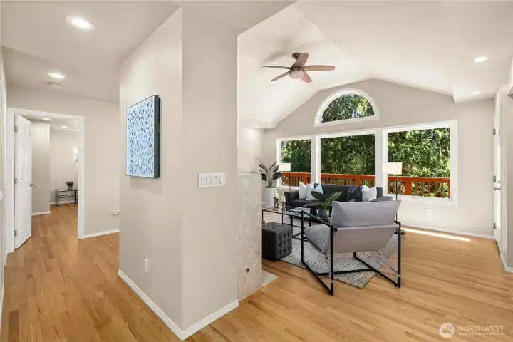 Bright and airy introduction to the home.