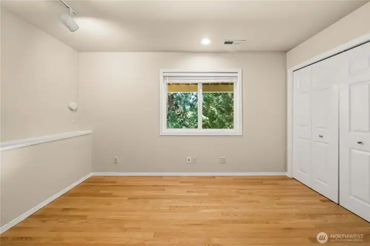 Lower level bedroom; a flexible space to fit your needs.