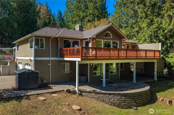 Back exterior of the home. Versatile outdoor layout supports multiple uses.