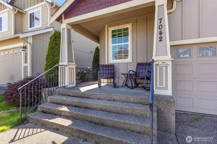 Front porch seating area