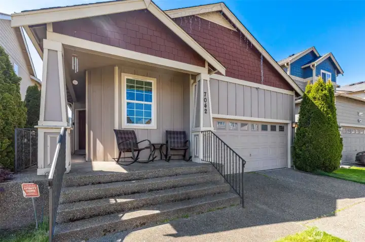 Front porch seating area