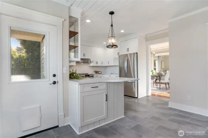 Back door. Kitchen. Dining room. The whole main floor flows like this.