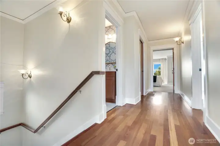 The hallway alone will tell you everything about how this house was finished.