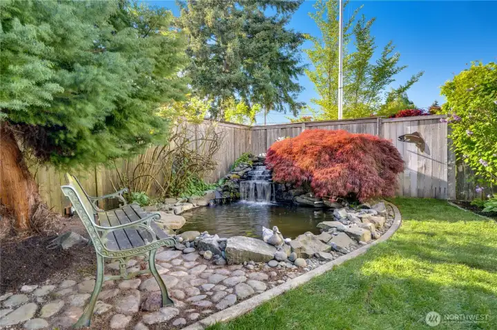 A corner of the backyard designed for one thing — making you not want to leave.