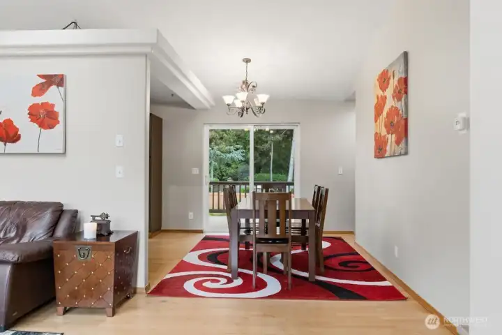 With this open concept home, the living room, dining room and kitchen all flow together.