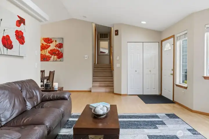 The living room.