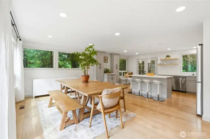 Dining room with kitchen Dining room with kitchen