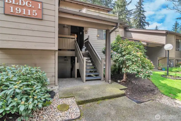Entrance to unit