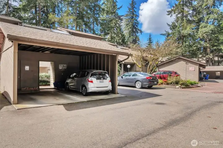 2nd view of carport right next to unit.