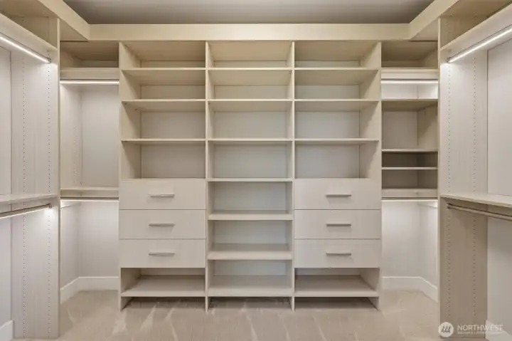 Impressive closet with high end design