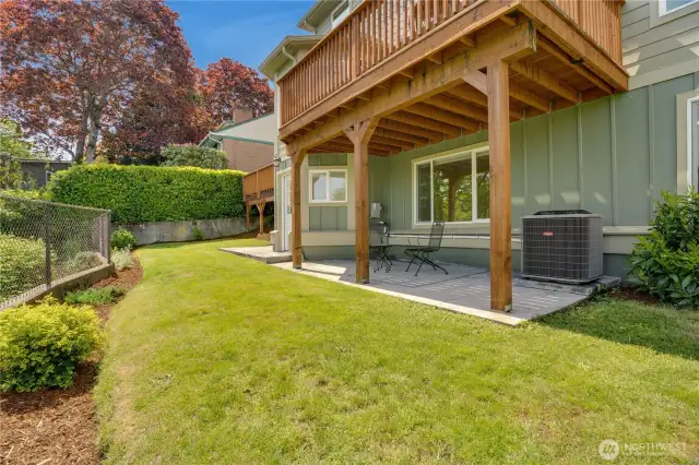 Step outside to this patio and relax in the early mornings watching the sunrise's colors take over the sky.