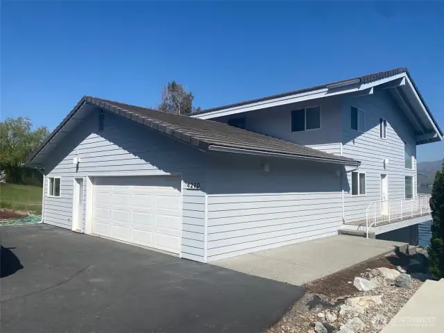 Freshly painted with a tile roof