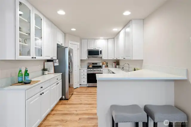 A nice touch - newer stainless steel appliances.