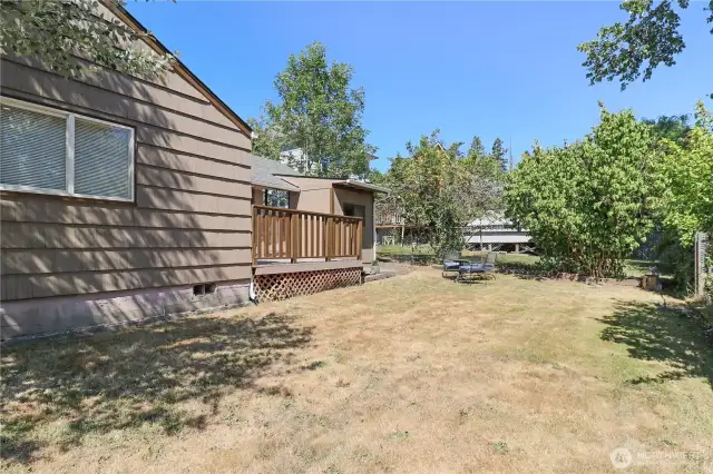 Fully fenced yard with just the right amount of space to make it your own.    Carport: