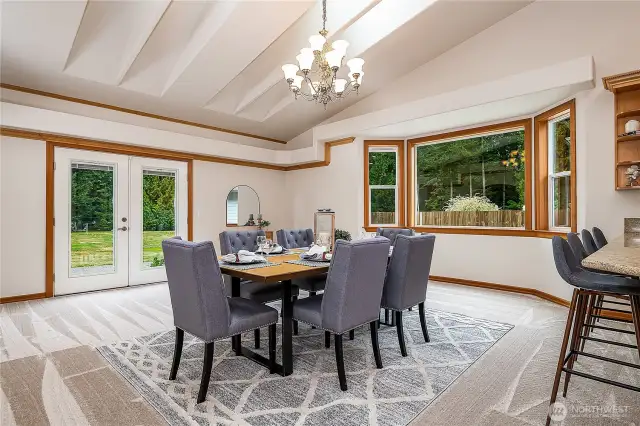 Dining Room looking to the backyard.