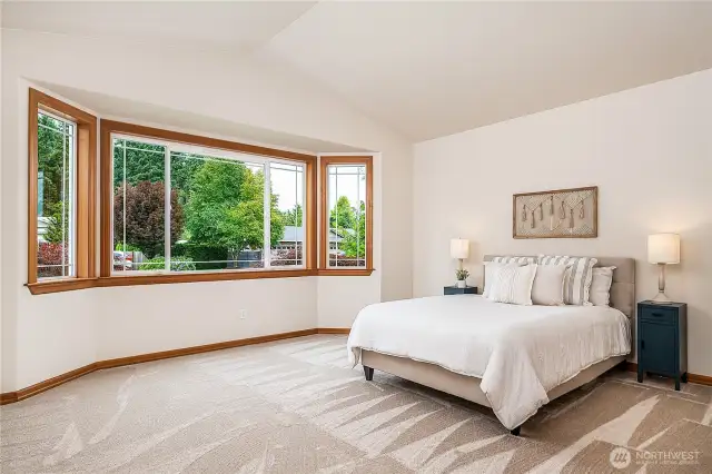Bedroom #2 faces the street. Beautiful bay window provides beautiful views.
