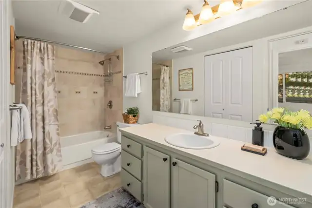 Remodeled bath.