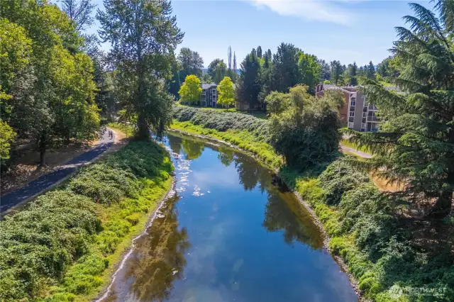 Looking south at river.