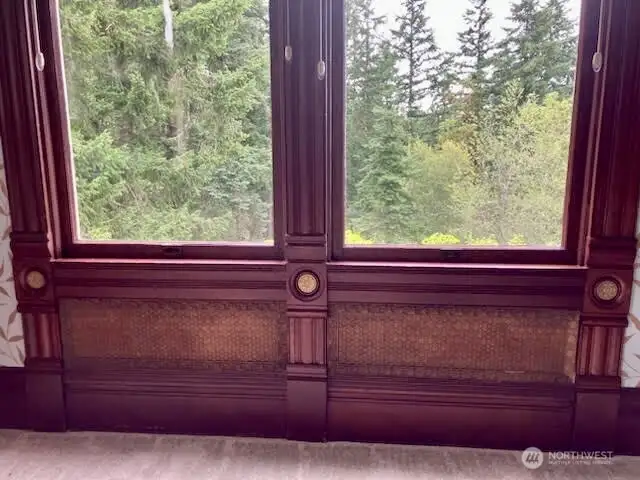 Special leatherwork below the windows.