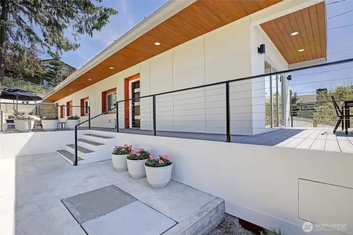 front view and hardscape