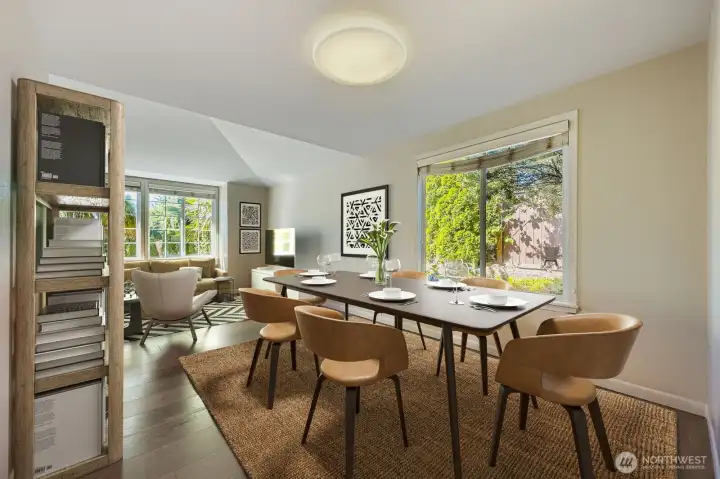 Formal Dining Room blends through to both living and kitchen.