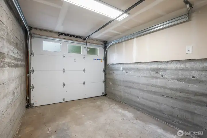 go through this garage space to get to the unfinished basement