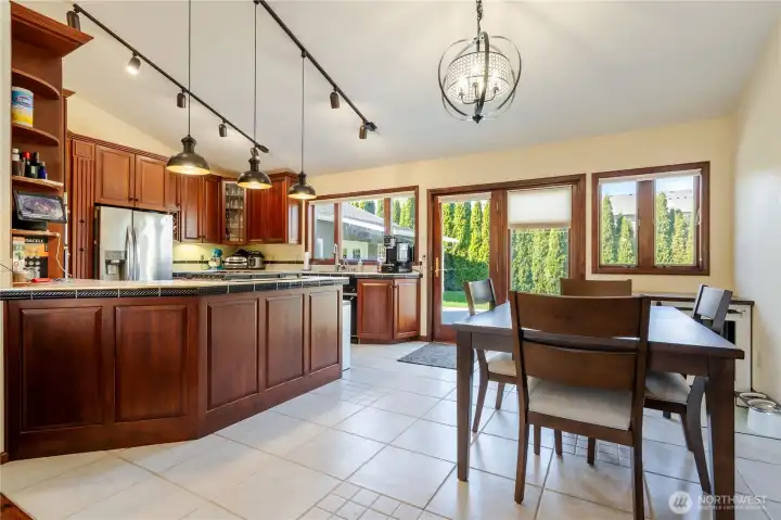 Dining area next to kitchen.