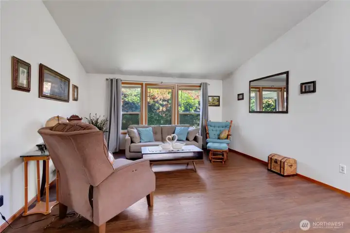 Living room w/large windows