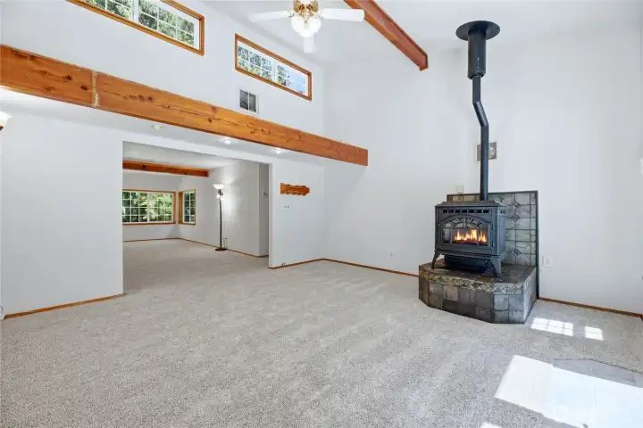 ~Family Room with Pellet Stove~