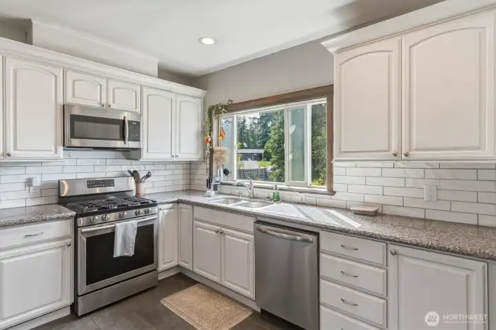 Stainless appliances included.