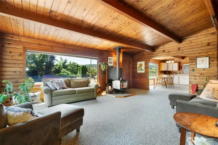 Living room with water view Living room with water view