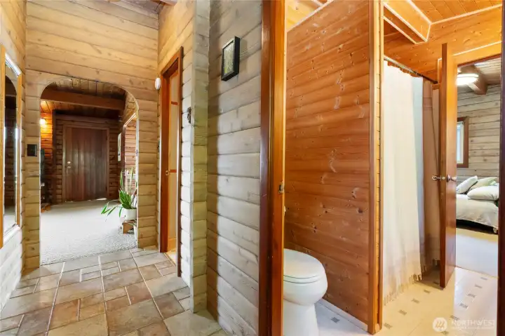 hallway facing front door, pass through en suite bathroom hallway facing front door, pass through en suite bathroom