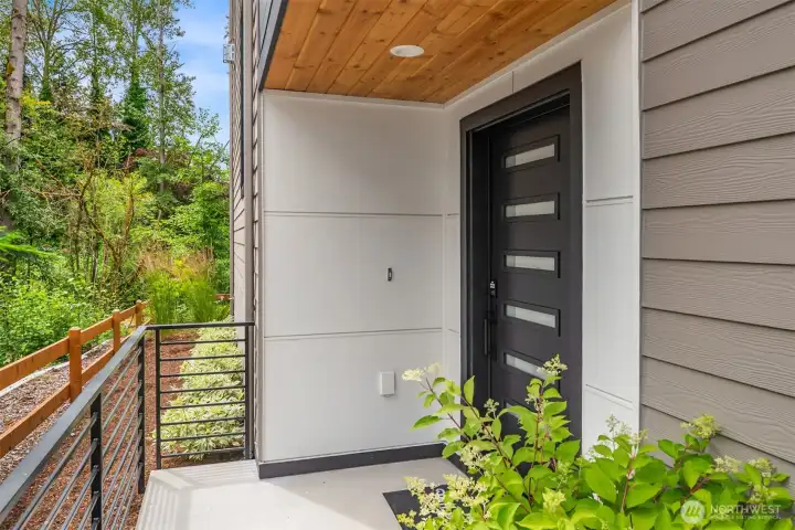 East facing front door