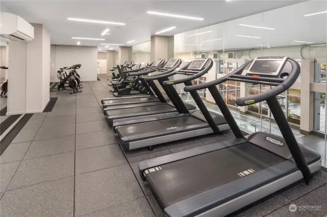 Ample equipment to accommodate your cardio routine.