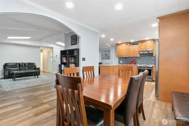 Open floor awaits with this beautiful dining area.