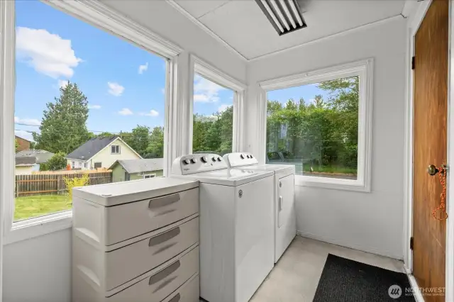 Utility room for laundry and storage options