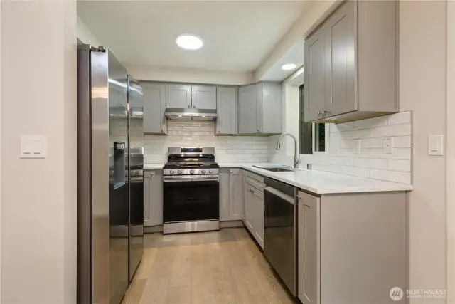 Kitchen with all new appliances and fixtures