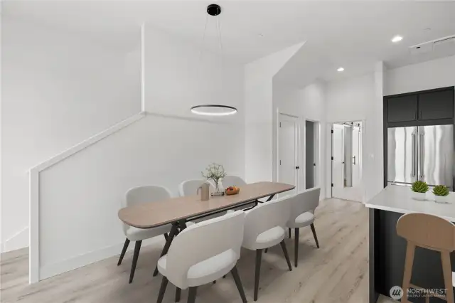 Main floor dining space