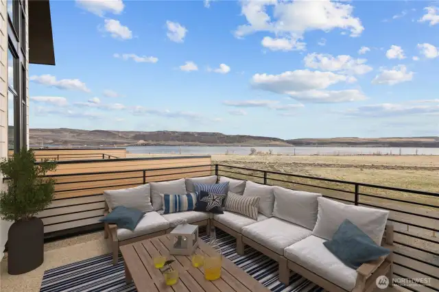 Spacious deck